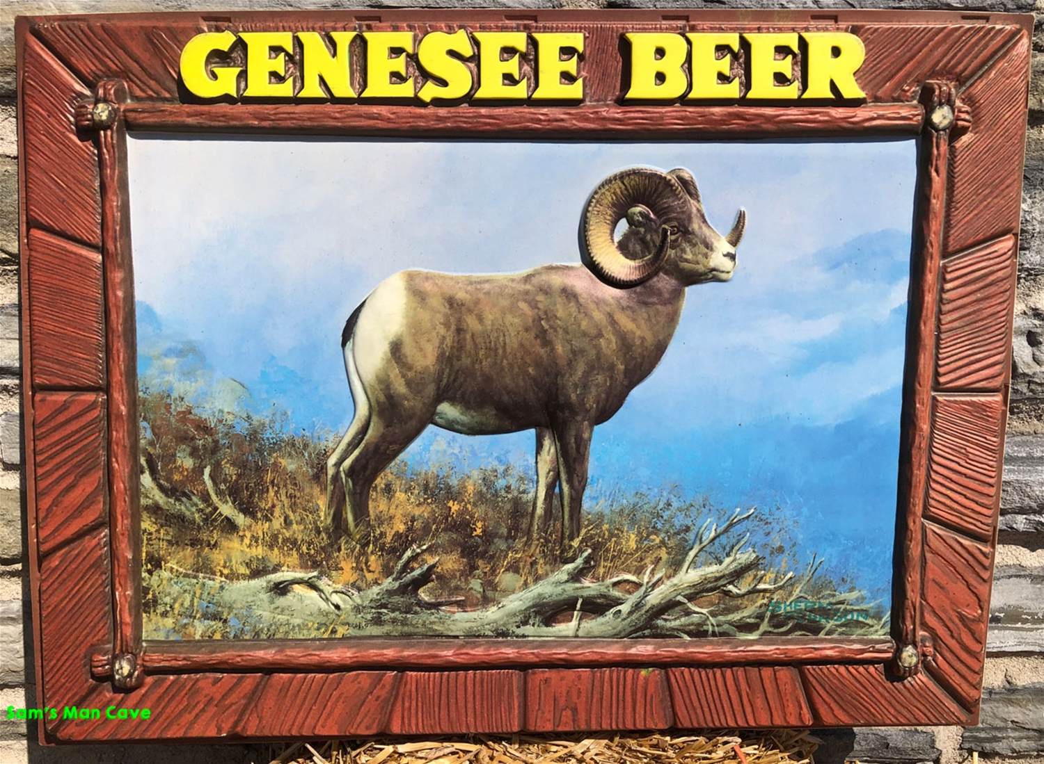 Genesee Beer Plastic Insert Ram Sign