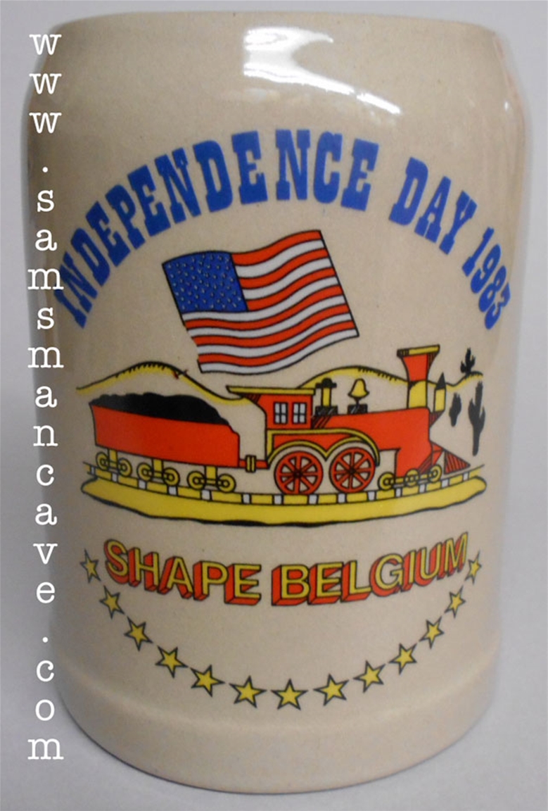Independence Day 1983 Shape Belgium Mug