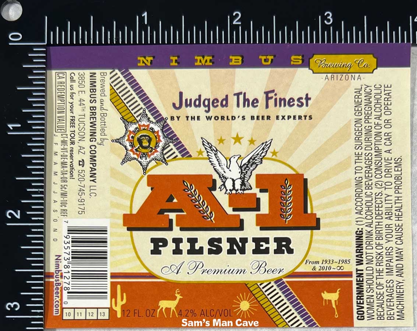 Nimbus A-1 Pilsner Beer Label