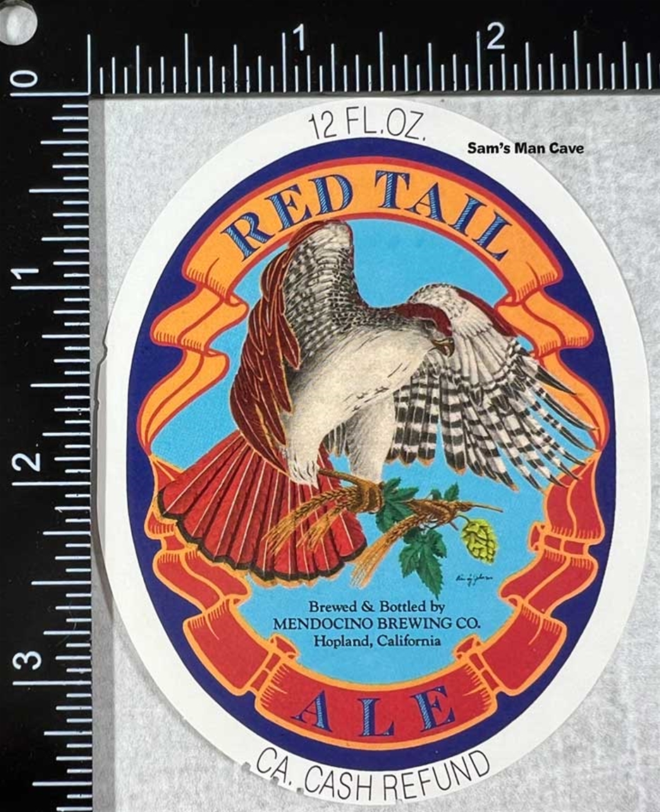 Mendocino Red Tail Ale Label